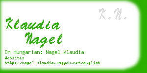 klaudia nagel business card